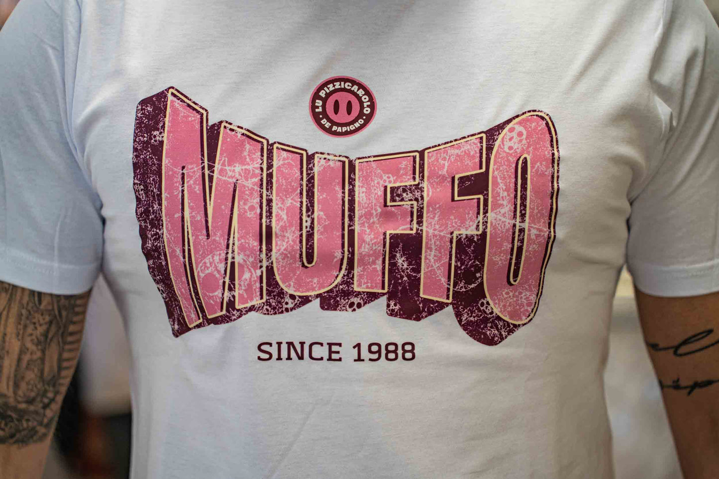 T-shirt Muffo Since 1988 bianca — merchandise Lu Pizzicarolo